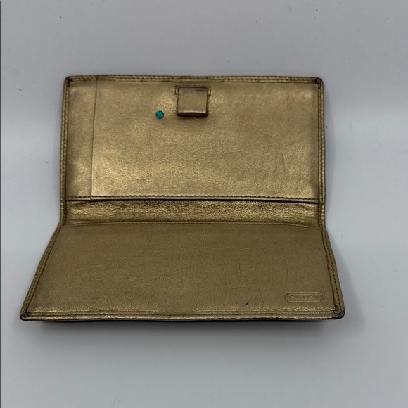 Coach Handbags - Gold Leather Women's Wallet
